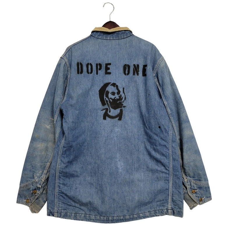 【現状渡し品】【メンズ】 Lee リー DOPE ONE BLANKET LINER DENIM COVERALLS JACKET ブランケットライナー デニムカバーオールジャケット USA製 アウター 146-250508-as-13-izu カラー：インディゴ 万代Net店