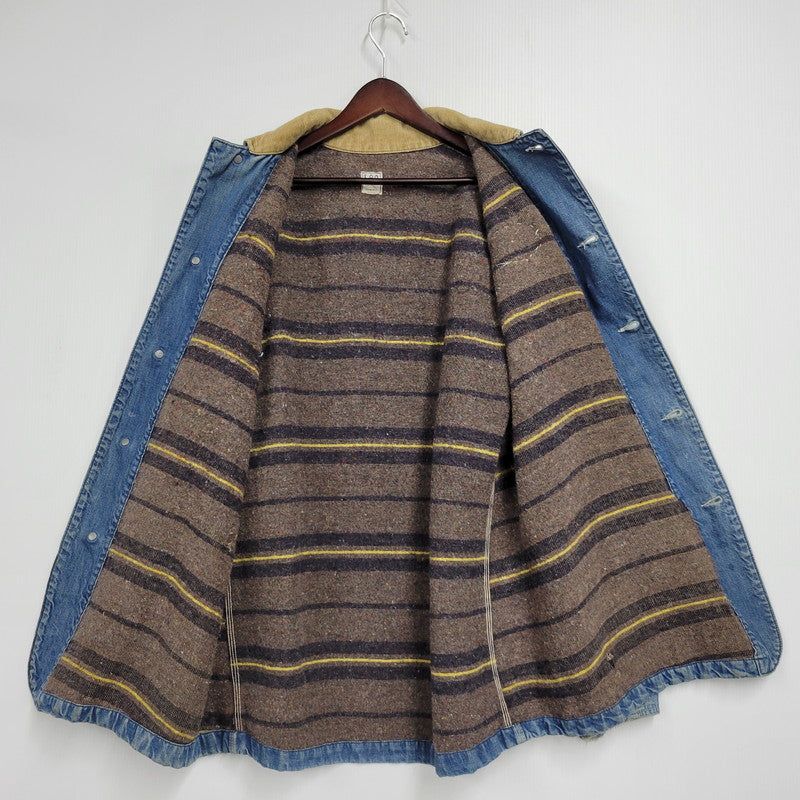 【現状渡し品】【メンズ】 Lee リー DOPE ONE BLANKET LINER DENIM COVERALLS JACKET ブランケットライナー デニムカバーオールジャケット USA製 アウター 146-250508-as-13-izu カラー：インディゴ 万代Net店