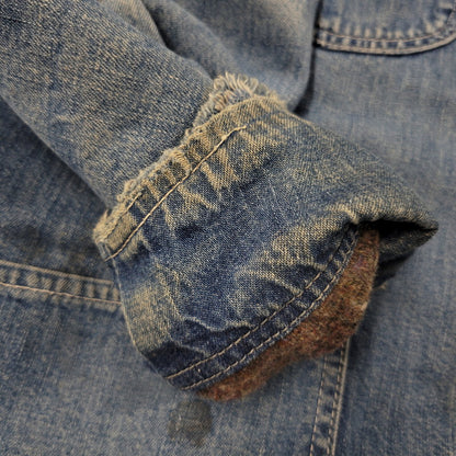 【現状渡し品】【メンズ】 Lee リー DOPE ONE BLANKET LINER DENIM COVERALLS JACKET ブランケットライナー デニムカバーオールジャケット USA製 アウター 146-250508-as-13-izu カラー：インディゴ 万代Net店