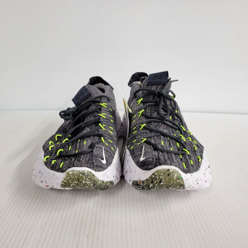 【中古美品】【メンズ】 NIKE ナイキ SPACE HIPPIE 04 CZ6398-010 スペース ヒッピー 04 スニーカー シューズ 靴 160-250508-as-04-izu サイズ：28cm カラー：BLACK/BLACK-VOLT-WHITE 万代Net店