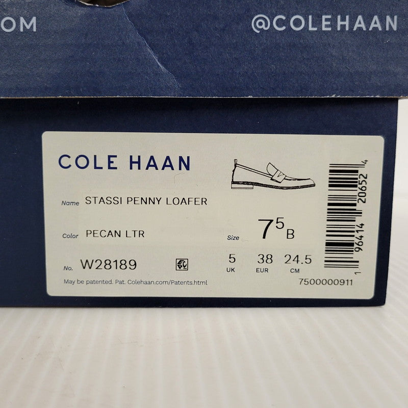 【中古品】【レディース】 COLE HAAN コールハーン STASSI PENNY LOAFER W28189 スタッシ ペニー ローファー シューズ 靴 167-250508-as-02-izu サイズ：24.5cm カラー：PECAN LTR 万代Net店