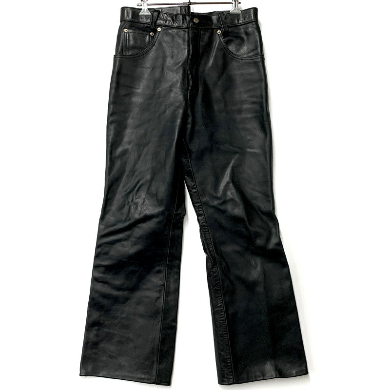 【中古品】【メンズ】 R.B.C ZIPPER FLY LEATHER PANTS ジッパーフライ レザーパンツ ボトムス 145-250527-as-45-izu サイズ：34 カラー：ブラック 万代Net店
