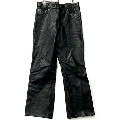 【中古品】【メンズ】 R.B.C ZIPPER FLY LEATHER PANTS ジッパーフライ レザーパンツ ボトムス 145-250527-as-45-izu サイズ：34 カラー：ブラック 万代Net店