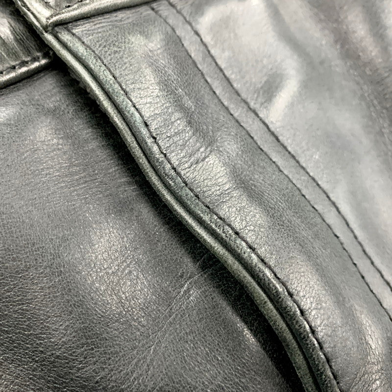 【中古品】【メンズ】 R.B.C ZIPPER FLY LEATHER PANTS ジッパーフライ レザーパンツ ボトムス 145-250527-as-45-izu サイズ：34 カラー：ブラック 万代Net店