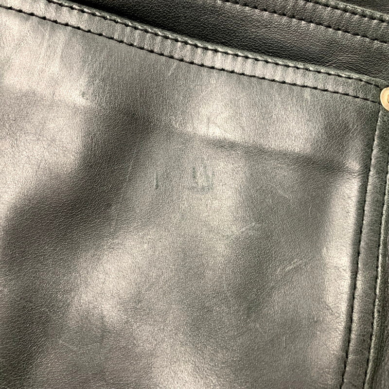 【中古品】【メンズ】 R.B.C ZIPPER FLY LEATHER PANTS ジッパーフライ レザーパンツ ボトムス 145-250527-as-45-izu サイズ：34 カラー：ブラック 万代Net店