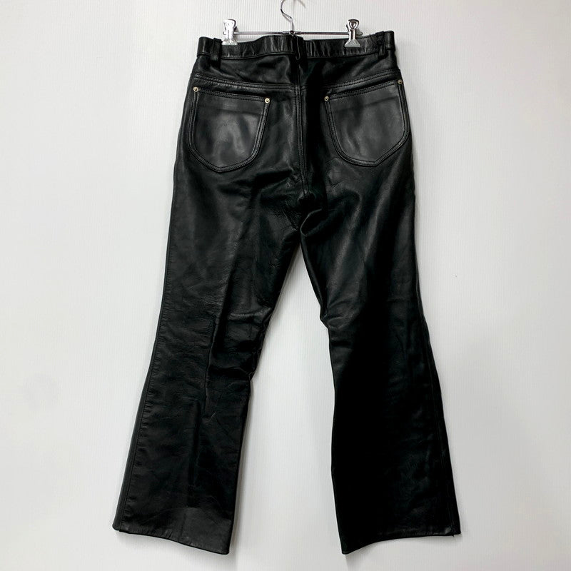 【中古品】【メンズ】 R.B.C ZIPPER FLY LEATHER PANTS ジッパーフライ レザーパンツ ボトムス 145-250527-as-45-izu サイズ：34 カラー：ブラック 万代Net店