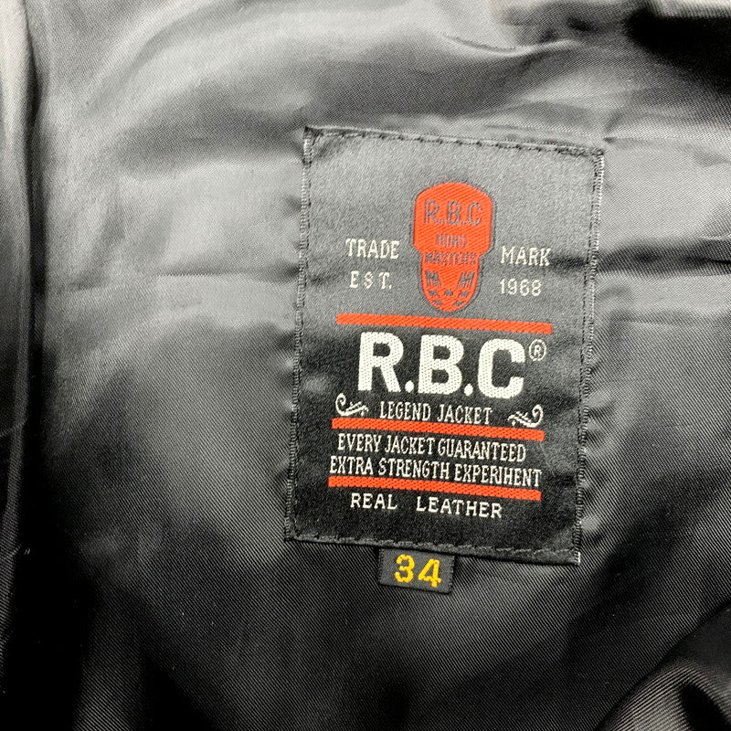 【中古品】【メンズ】 R.B.C ZIPPER FLY LEATHER PANTS ジッパーフライ レザーパンツ ボトムス 145-250527-as-45-izu サイズ：34 カラー：ブラック 万代Net店