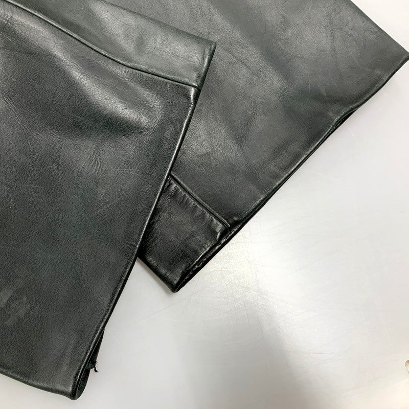 【中古品】【メンズ】 R.B.C ZIPPER FLY LEATHER PANTS ジッパーフライ レザーパンツ ボトムス 145-250527-as-45-izu サイズ：34 カラー：ブラック 万代Net店