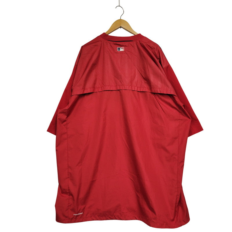 【中古品】【メンズ】 MAJESTIC マジェスティック ST. LOUIS CARDINALS BIRD WAPPEN HALF ZIP NYLON PULLOVER セントルイス・カージナルス バード ワッペン ハーフジップ ナイロン プルオーバー 146-250728-as-12-izu サイズ：4XT カラー：レッド 万代Net店