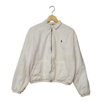 【現状渡し品】【メンズ】 Polo by Ralph Lauren ポロバイラルフローレン BOA LINER NYLON JACKET ボア ライナー ナイロン ジャケット 長袖 ロゴ 刺繍 アウター 146-250721-ay-09-izu サイズ：M カラー：ホワイト 万代Net店