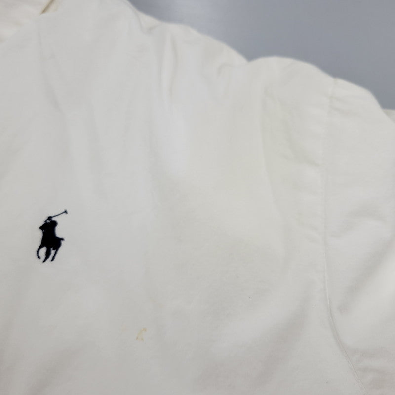 【現状渡し品】【メンズ】 Polo by Ralph Lauren ポロバイラルフローレン BOA LINER NYLON JACKET ボア ライナー ナイロン ジャケット 長袖 ロゴ 刺繍 アウター 146-250721-ay-09-izu サイズ：M カラー：ホワイト 万代Net店