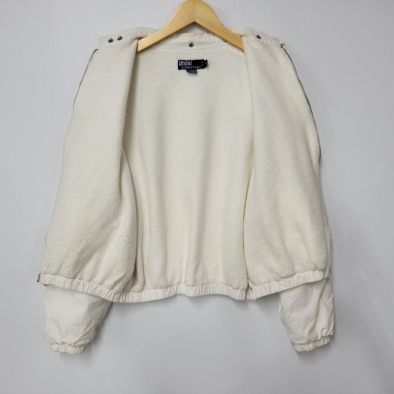 【現状渡し品】【メンズ】 Polo by Ralph Lauren ポロバイラルフローレン BOA LINER NYLON JACKET ボア ライナー ナイロン ジャケット 長袖 ロゴ 刺繍 アウター 146-250721-ay-09-izu サイズ：M カラー：ホワイト 万代Net店