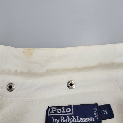 【現状渡し品】【メンズ】 Polo by Ralph Lauren ポロバイラルフローレン BOA LINER NYLON JACKET ボア ライナー ナイロン ジャケット 長袖 ロゴ 刺繍 アウター 146-250721-ay-09-izu サイズ：M カラー：ホワイト 万代Net店