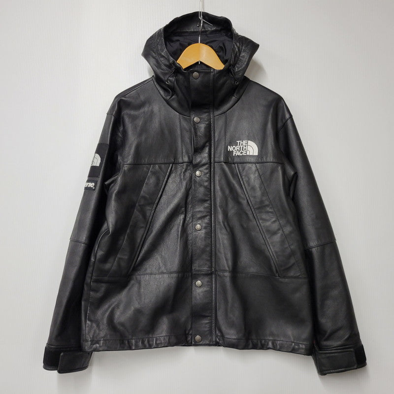 【中古品】【メンズ】 Supreme シュプリーム × THE NORTH FACE ザノースフェイス LEATHER MOUNTAIN PARKA NP61807I レザー マウンテン パーカー ジャケット アウター 149-250708-as-08-izu サイズ：S カラー：ブラック 万代Net店