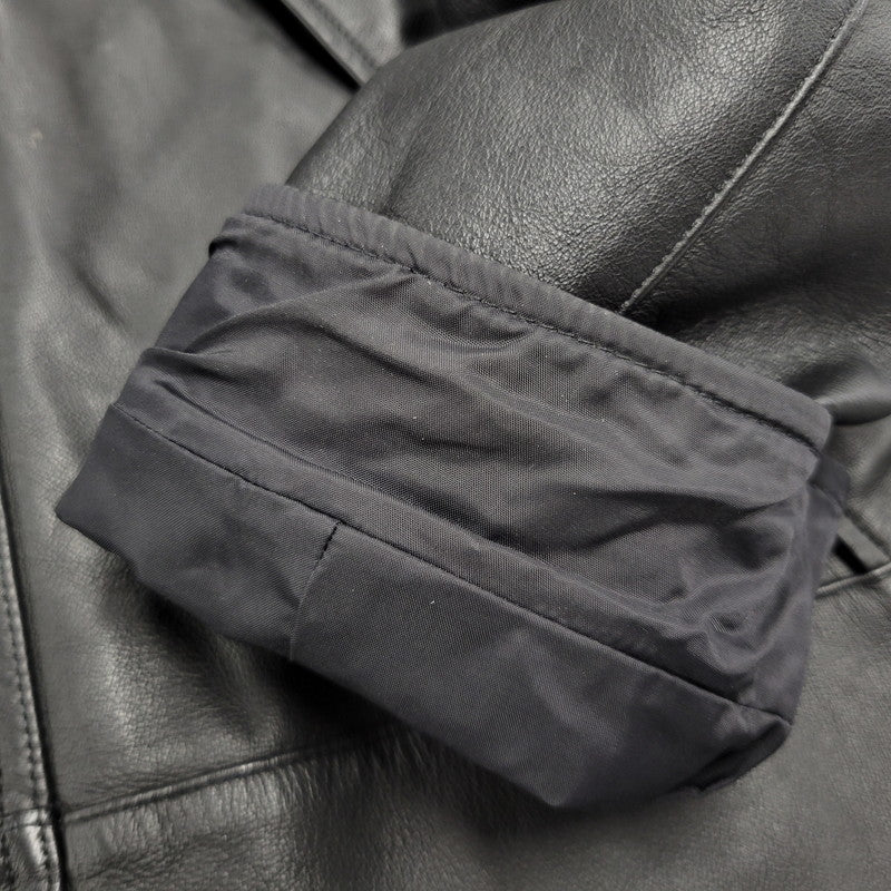 【中古品】【メンズ】 Supreme シュプリーム × THE NORTH FACE ザノースフェイス LEATHER MOUNTAIN PARKA NP61807I レザー マウンテン パーカー ジャケット アウター 149-250708-as-08-izu サイズ：S カラー：ブラック 万代Net店