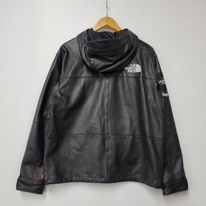 【中古品】【メンズ】 Supreme シュプリーム × THE NORTH FACE ザノースフェイス LEATHER MOUNTAIN PARKA NP61807I レザー マウンテン パーカー ジャケット アウター 149-250708-as-08-izu サイズ：S カラー：ブラック 万代Net店