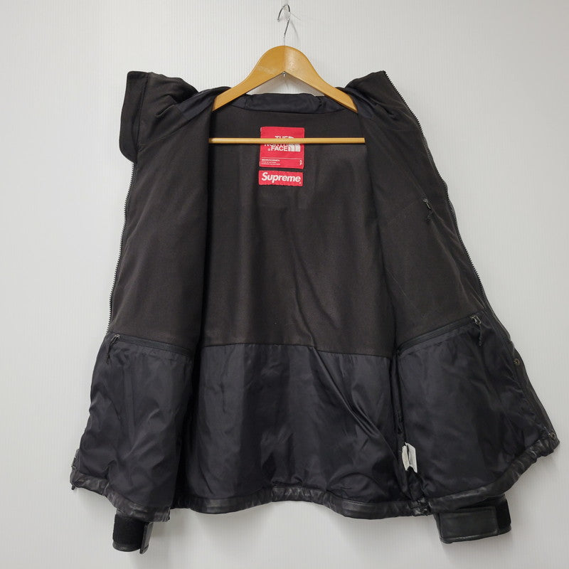 【中古品】【メンズ】 Supreme シュプリーム × THE NORTH FACE ザノースフェイス LEATHER MOUNTAIN PARKA NP61807I レザー マウンテン パーカー ジャケット アウター 149-250708-as-08-izu サイズ：S カラー：ブラック 万代Net店