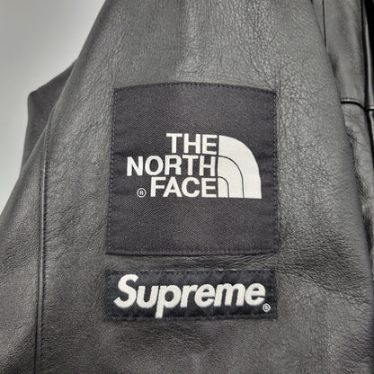 【中古品】【メンズ】 Supreme シュプリーム × THE NORTH FACE ザノースフェイス LEATHER MOUNTAIN PARKA NP61807I レザー マウンテン パーカー ジャケット アウター 149-250708-as-08-izu サイズ：S カラー：ブラック 万代Net店