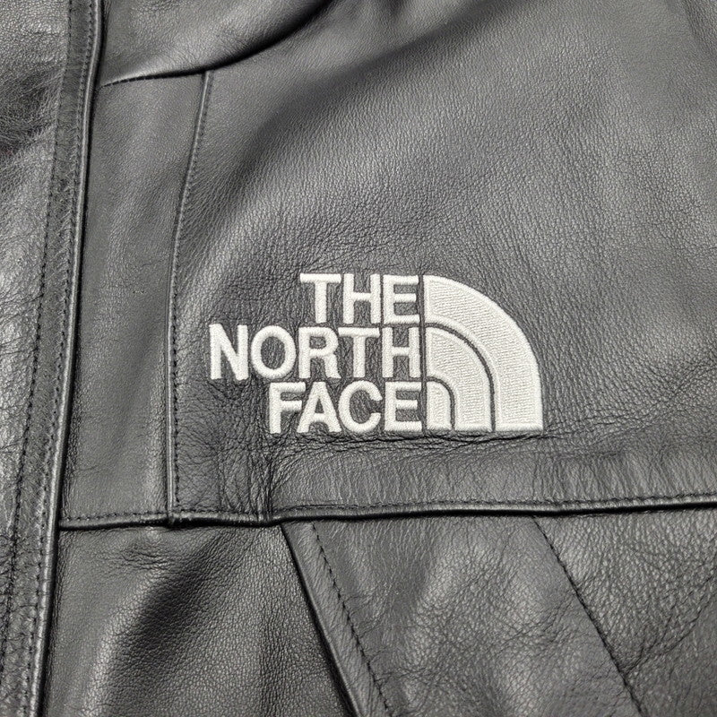 【中古品】【メンズ】 Supreme シュプリーム × THE NORTH FACE ザノースフェイス LEATHER MOUNTAIN PARKA NP61807I レザー マウンテン パーカー ジャケット アウター 149-250708-as-08-izu サイズ：S カラー：ブラック 万代Net店
