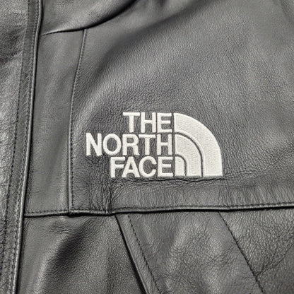 【中古品】【メンズ】 Supreme シュプリーム × THE NORTH FACE ザノースフェイス LEATHER MOUNTAIN PARKA NP61807I レザー マウンテン パーカー ジャケット アウター 149-250708-as-08-izu サイズ：S カラー：ブラック 万代Net店
