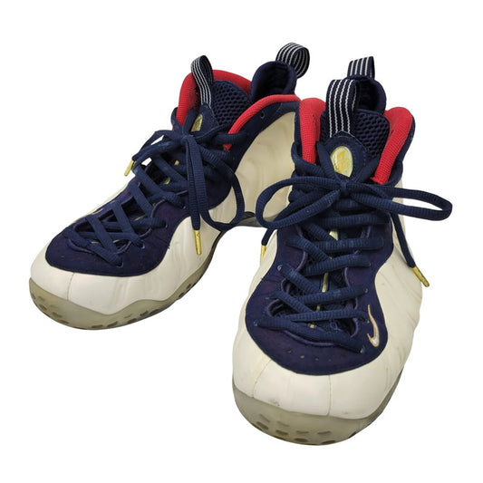 【中古品】【メンズ】 NIKE ナイキ AIR FOAMPOSITE 1 PRM OLYMPIC 575420-400 エア フォームポジット 1 プレミアム オリンピック スニーカー シューズ 靴 160-250511-ay-01-izu サイズ：28.5cm カラー：OBSIDIAN/UNIVERSITY RED-METALLIC GOLD-WHITE 万代Net店