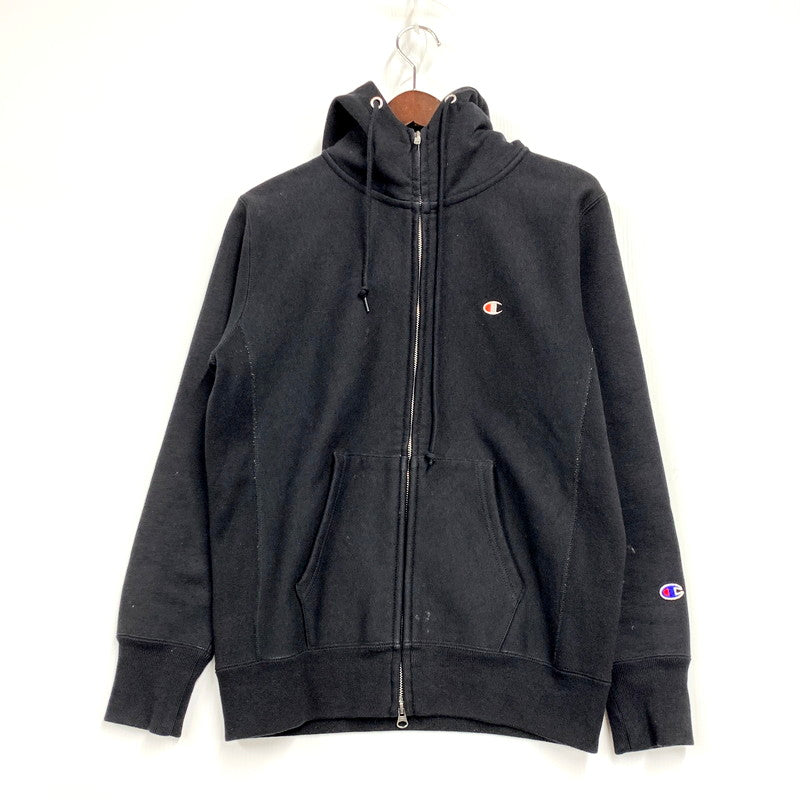 【中古品】【メンズ】 Champion チャンピオン C3-L 109 FULL ZIP HOODIE フルジップフーディー トップス アウター パーカー 長袖 148-250525-ma-12-izu サイズ：不明 カラー：BLACK 万代Net店