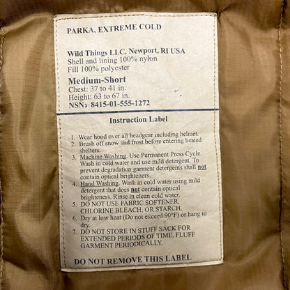 【現状渡し品】【メンズ】 WILDTHINGS ワイルドシングス USMC GEN3 LEVEL7 PARKA 8415-01-555-1272 W911-QY-09-F-0236 3197 ゲン3 レベル7 パーカー ジャケット アウター 144-250511-as-09-izu サイズ：M-S カラー：ブラウン 万代Net店