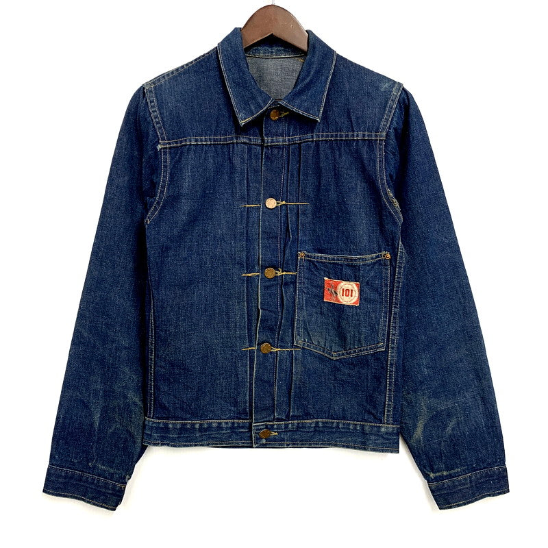 【中古品】【メンズ】 MONTGOMERY WARD モントゴメリー・ワード 月桂樹＆3連スター刻印ボタン 40S 101大戦 1POCKET 1ST DENIM JACKET デニムジャケット アウター 長袖 146-250512-ma-01-izu サイズ：不明 カラー：インディゴ 万代Net店