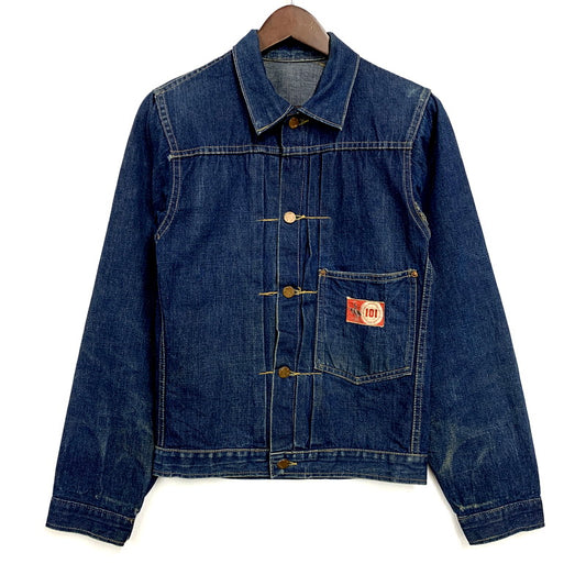 【中古品】【メンズ】 MONTGOMERY WARD モントゴメリー・ワード 月桂樹＆3連スター刻印ボタン 40S 101大戦 1POCKET 1ST DENIM JACKET デニムジャケット アウター 長袖 146-250512-ma-01-izu サイズ：不明 カラー：インディゴ 万代Net店