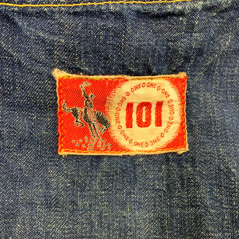 【中古品】【メンズ】 MONTGOMERY WARD モントゴメリー・ワード 月桂樹＆3連スター刻印ボタン 40S 101大戦 1POCKET 1ST DENIM JACKET デニムジャケット アウター 長袖 146-250512-ma-01-izu サイズ：不明 カラー：インディゴ 万代Net店