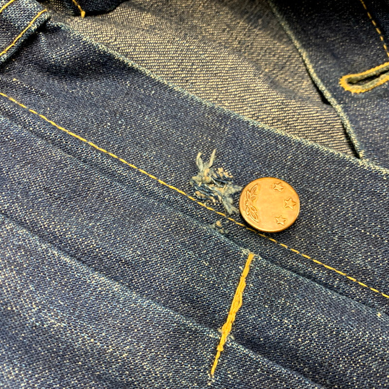 【中古品】【メンズ】 MONTGOMERY WARD モントゴメリー・ワード 月桂樹＆3連スター刻印ボタン 40S 101大戦 1POCKET 1ST DENIM JACKET デニムジャケット アウター 長袖 146-250512-ma-01-izu サイズ：不明 カラー：インディゴ 万代Net店