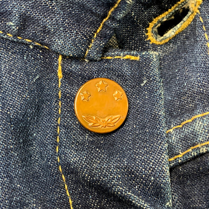 【中古品】【メンズ】 MONTGOMERY WARD モントゴメリー・ワード 月桂樹＆3連スター刻印ボタン 40S 101大戦 1POCKET 1ST DENIM JACKET デニムジャケット アウター 長袖 146-250512-ma-01-izu サイズ：不明 カラー：インディゴ 万代Net店