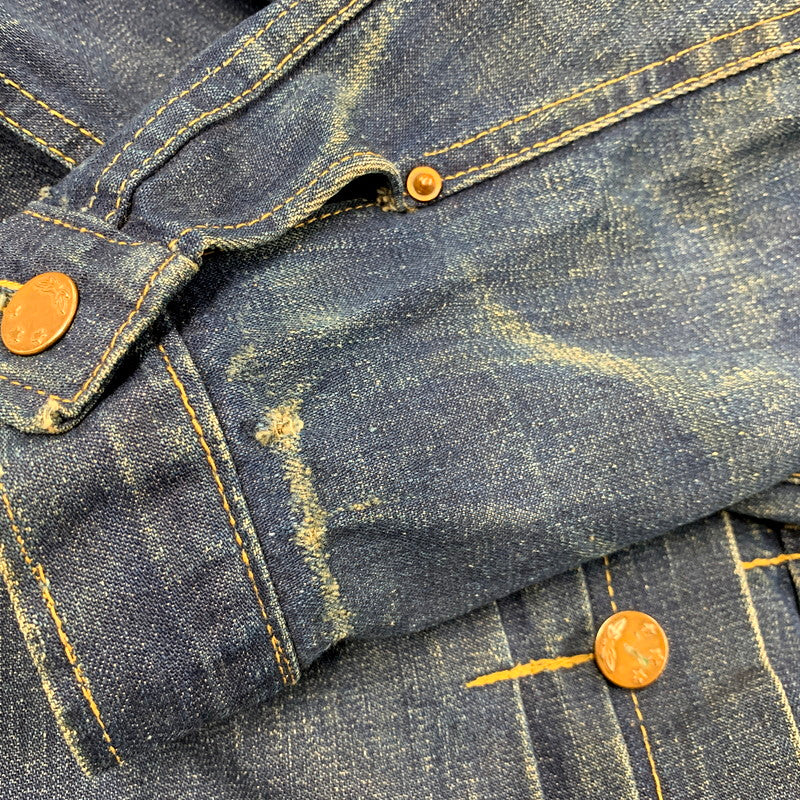 【中古品】【メンズ】 MONTGOMERY WARD モントゴメリー・ワード 月桂樹＆3連スター刻印ボタン 40S 101大戦 1POCKET 1ST DENIM JACKET デニムジャケット アウター 長袖 146-250512-ma-01-izu サイズ：不明 カラー：インディゴ 万代Net店
