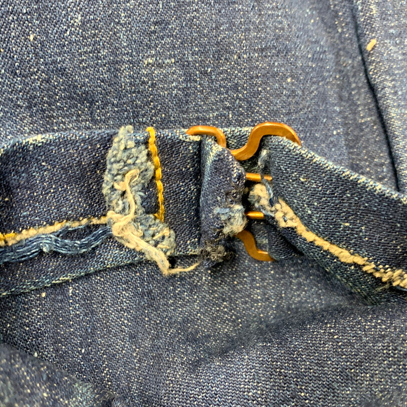 【中古品】【メンズ】 MONTGOMERY WARD モントゴメリー・ワード 月桂樹＆3連スター刻印ボタン 40S 101大戦 1POCKET 1ST DENIM JACKET デニムジャケット アウター 長袖 146-250512-ma-01-izu サイズ：不明 カラー：インディゴ 万代Net店