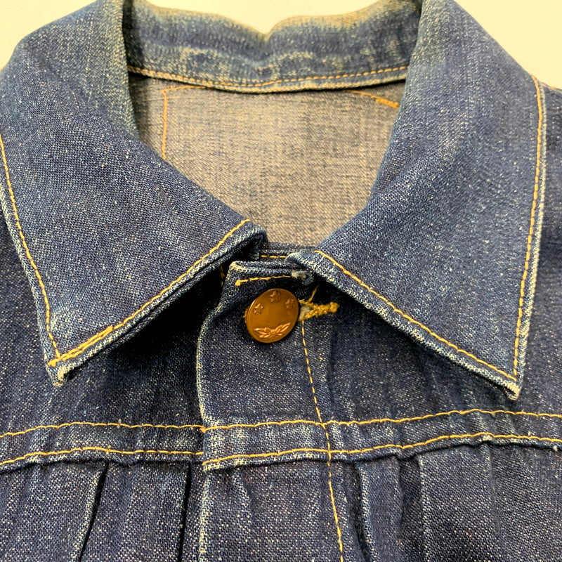 【中古品】【メンズ】 MONTGOMERY WARD モントゴメリー・ワード 月桂樹＆3連スター刻印ボタン 40S 101大戦 1POCKET 1ST DENIM JACKET デニムジャケット アウター 長袖 146-250512-ma-01-izu サイズ：不明 カラー：インディゴ 万代Net店