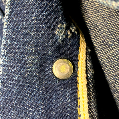 【中古品】【メンズ】 MONTGOMERY WARD モントゴメリー・ワード 月桂樹＆3連スター刻印ボタン 40S 101大戦 1POCKET 1ST DENIM JACKET デニムジャケット アウター 長袖 146-250512-ma-01-izu サイズ：不明 カラー：インディゴ 万代Net店