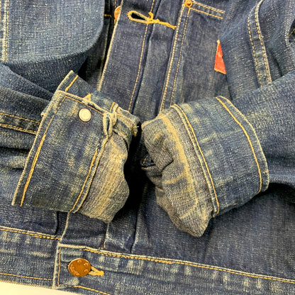【中古品】【メンズ】 MONTGOMERY WARD モントゴメリー・ワード 月桂樹＆3連スター刻印ボタン 40S 101大戦 1POCKET 1ST DENIM JACKET デニムジャケット アウター 長袖 146-250512-ma-01-izu サイズ：不明 カラー：インディゴ 万代Net店