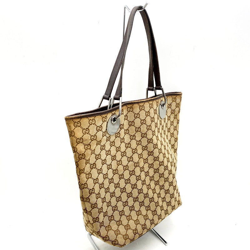【現状渡し品】【レディース】 GUCCI グッチ 120836 GGキャンバス トートバッグ 鞄 カバン 180-250512-ma-16-izu カラー：茶系 万代Net店