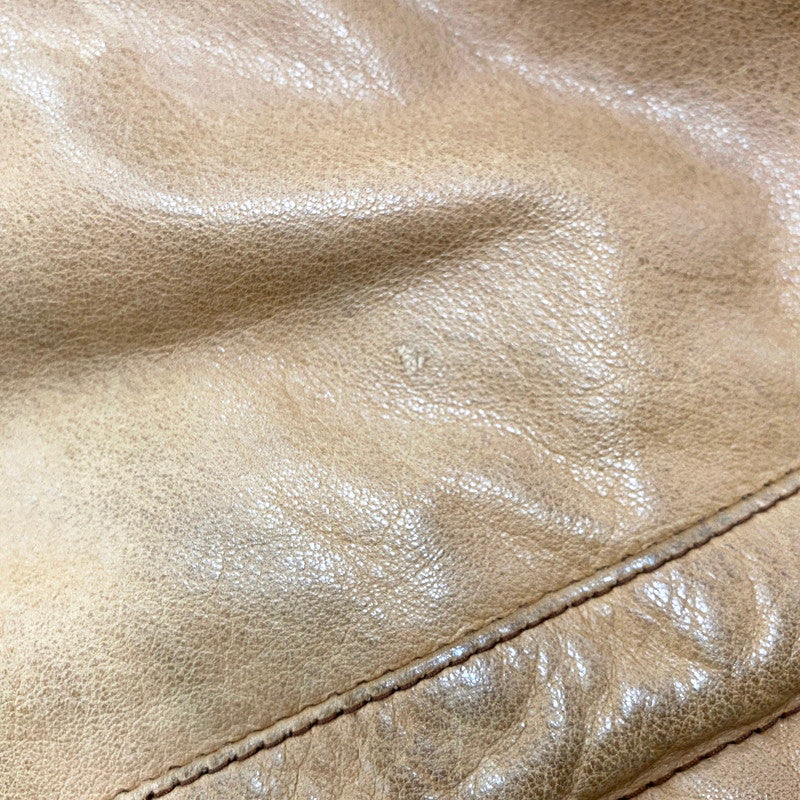 【中古品】【メンズ】 CHECK LINER COW LEATHER DOWN COAT P12-JRRL-BA-0704 SUICIDE SKI レザーパッチ付き カウレザー ダウンコート レザージャケット アウター 146-250513-ay-09-izu サイズ：M カラー：ブラウン 万代Net店