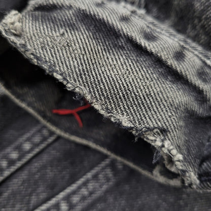 【現状渡し品】【メンズ】 Levi's リーバイス UNIVERSAL STUDIOS CHECK NEL LINER BLACK DENIM JACKET チェックネルライナー ブラックデニムジャケット 刻印527 USA製 アウター 146-250513-as-11-izu カラー：ブラック 万代Net店