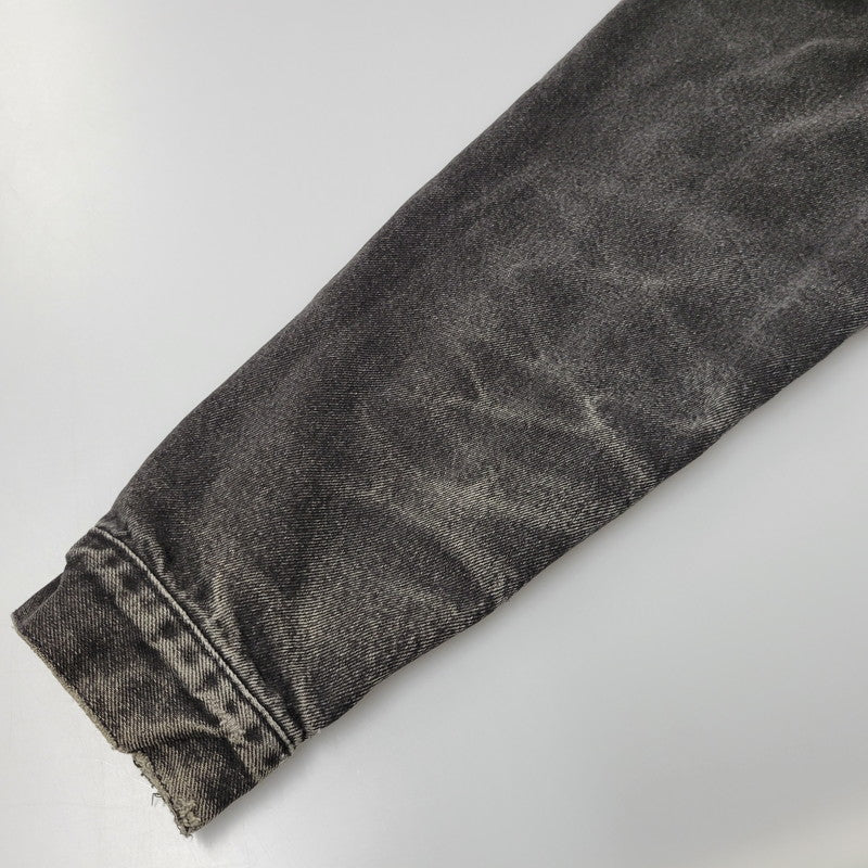 【現状渡し品】【メンズ】 Levi's リーバイス UNIVERSAL STUDIOS CHECK NEL LINER BLACK DENIM JACKET チェックネルライナー ブラックデニムジャケット 刻印527 USA製 アウター 146-250513-as-11-izu カラー：ブラック 万代Net店