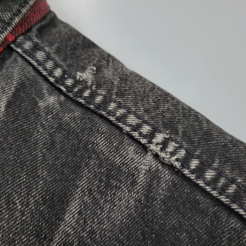【現状渡し品】【メンズ】 Levi's リーバイス UNIVERSAL STUDIOS CHECK NEL LINER BLACK DENIM JACKET チェックネルライナー ブラックデニムジャケット 刻印527 USA製 アウター 146-250513-as-11-izu カラー：ブラック 万代Net店