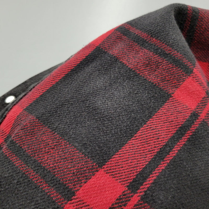 【現状渡し品】【メンズ】 Levi's リーバイス UNIVERSAL STUDIOS CHECK NEL LINER BLACK DENIM JACKET チェックネルライナー ブラックデニムジャケット 刻印527 USA製 アウター 146-250513-as-11-izu カラー：ブラック 万代Net店