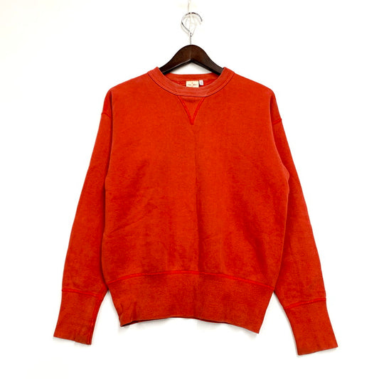 【現状渡し品】【メンズ】 TWO MOON トゥームーン 両面V SWEATSHIRT スウェット トレーナー 赤 145-250703-rk-06-izu サイズ：36/38 カラー：レッド 万代Net店