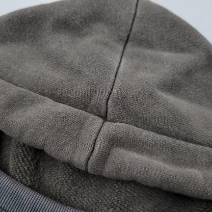 【現状渡し品】【メンズ】 DELUXEWARE デラックスウエア 前Vパチポケ後付けパーカー 長袖 トップス 145-250531-as-17-izu サイズ：M カラー：ブラウン系 万代Net店