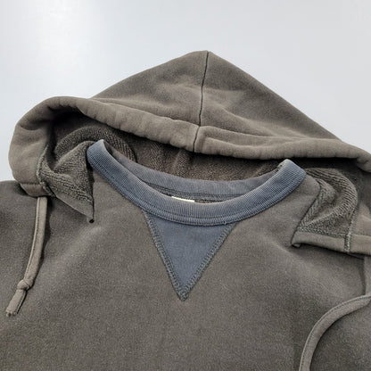 【現状渡し品】【メンズ】 DELUXEWARE デラックスウエア 前Vパチポケ後付けパーカー 長袖 トップス 145-250531-as-17-izu サイズ：M カラー：ブラウン系 万代Net店