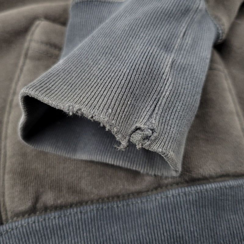 【現状渡し品】【メンズ】 DELUXEWARE デラックスウエア 前Vパチポケ後付けパーカー 長袖 トップス 145-250531-as-17-izu サイズ：M カラー：ブラウン系 万代Net店