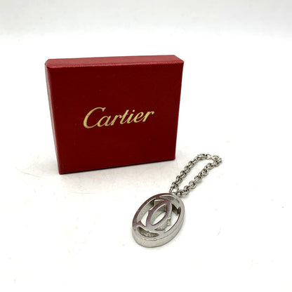 【中古品】【メンズ/レディース】 CARTIER カルティエ 2C CHARM KEY HOLDER チャーム キーホルダー 小物 182-250514-as-04-izu カラー：シルバー 万代Net店