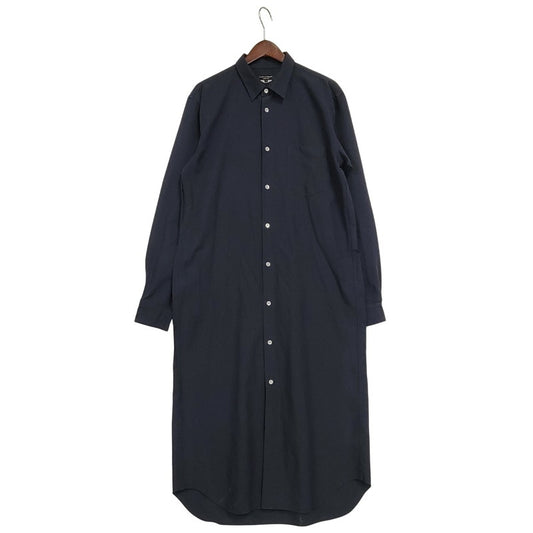 【中古品】【メンズ】 COMME des GARCONS HOMME PLUS コムデギャルソンオムプリュス POLYESTER LONG SHIRT PA-B030 AD2017 17SS ポリエステル ロングシャツ 長袖 トップス 140-250514-as-18-izu サイズ：S カラー：ネイビー 万代Net店
