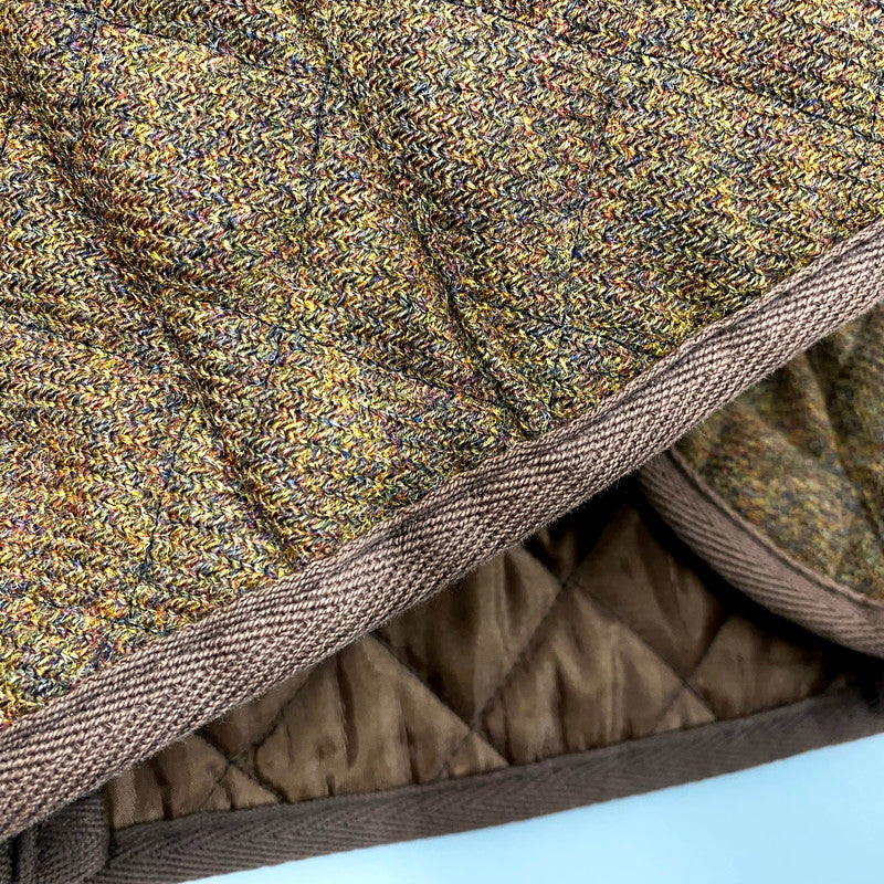 【中古品】【レディース】 スコットランド製 WOOL QUILTING JACKET ウールキルティングジャケット アウター 長袖 168-250515-ma-25-izu サイズ：S カラー：茶 万代Net店